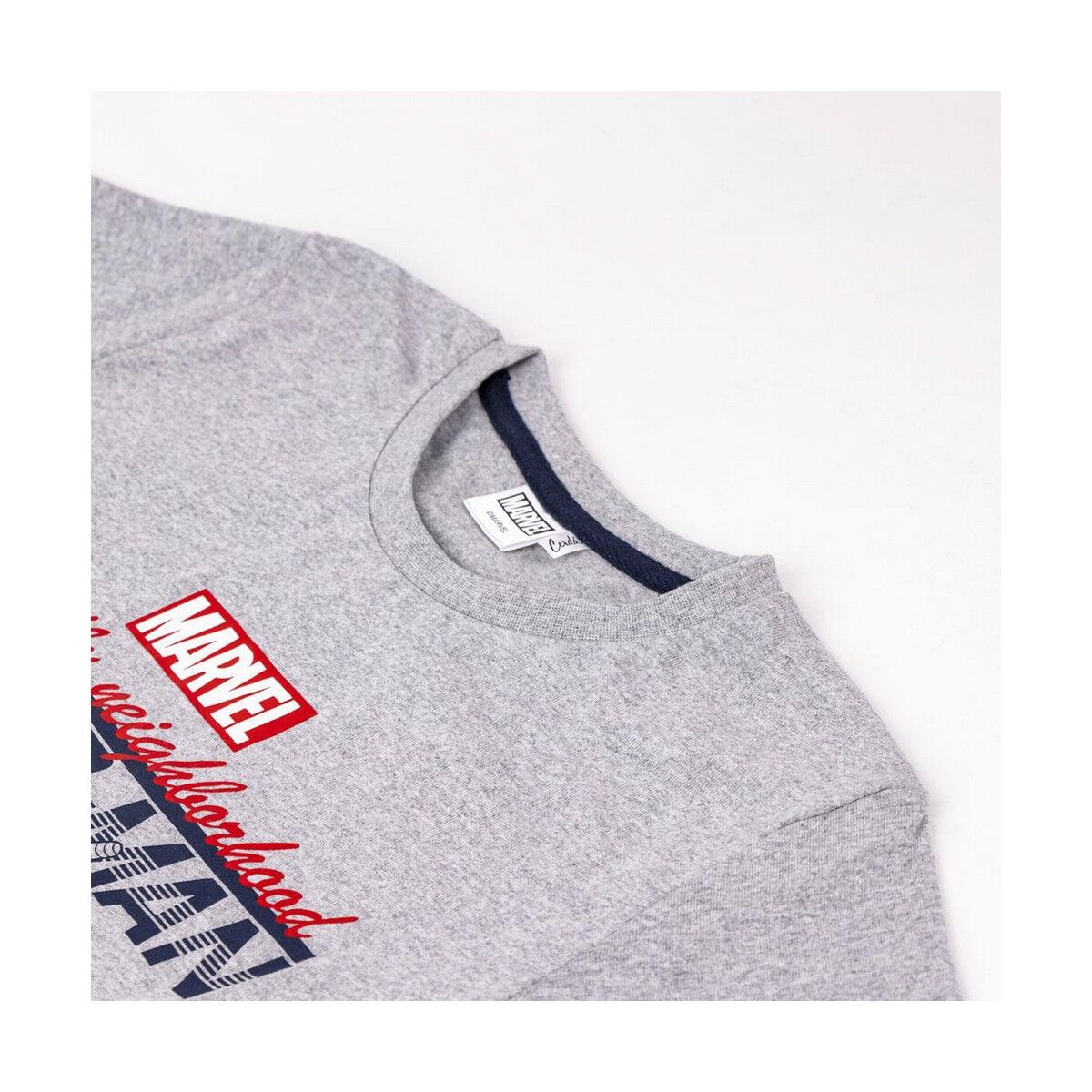 Camisola de Manga Curta Spider-Man Cinzento Infantil